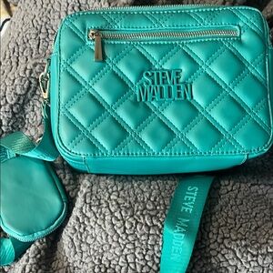 Steve Madden Teal Quilted Crossbody Bag